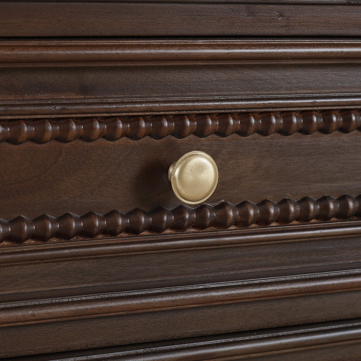 Vivienne 3 Drawer Bedside Large Table in Walnut