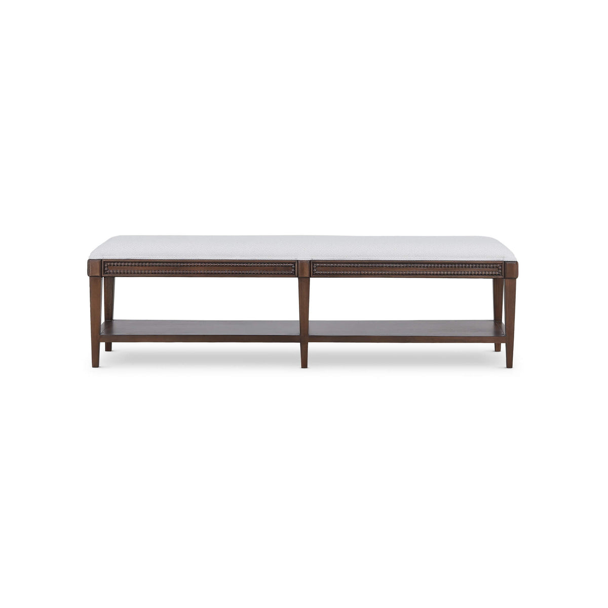 Vivienne Medium Bench in Walnut w/ Dinara Natural Fabric