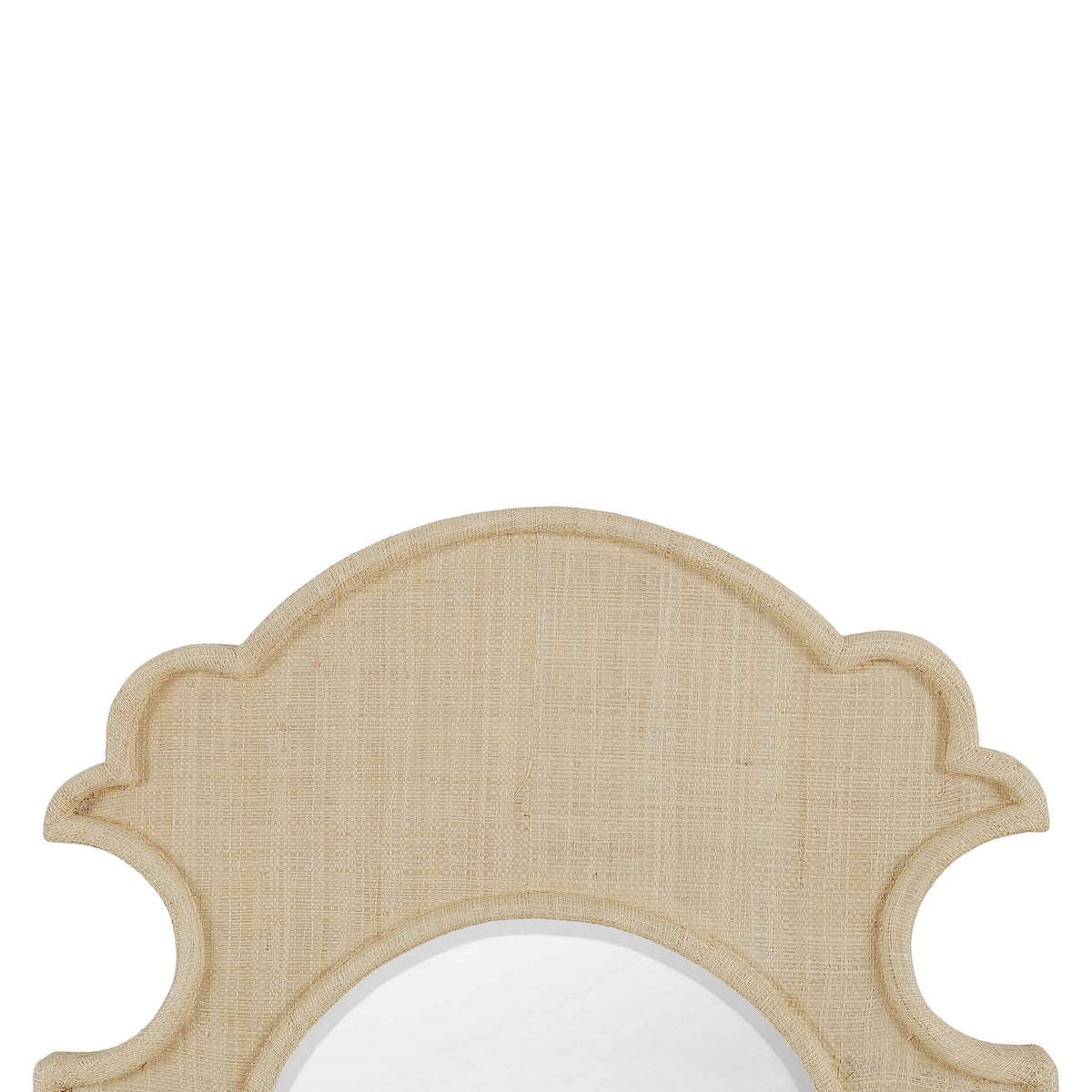 Lotus Mirror in Raffia Raw