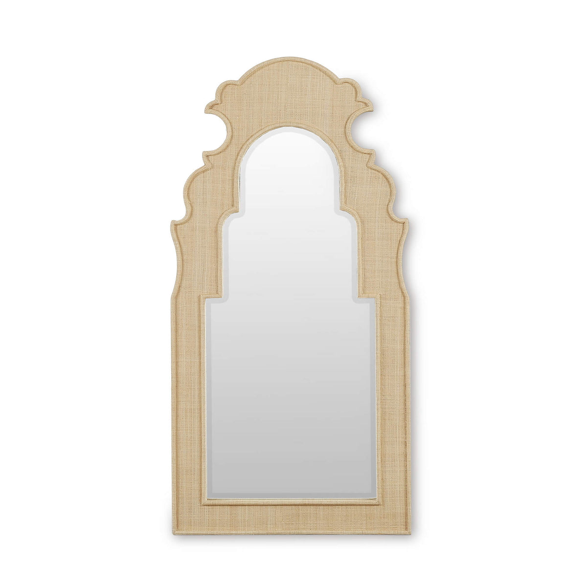 Lotus Mirror in Raffia Raw