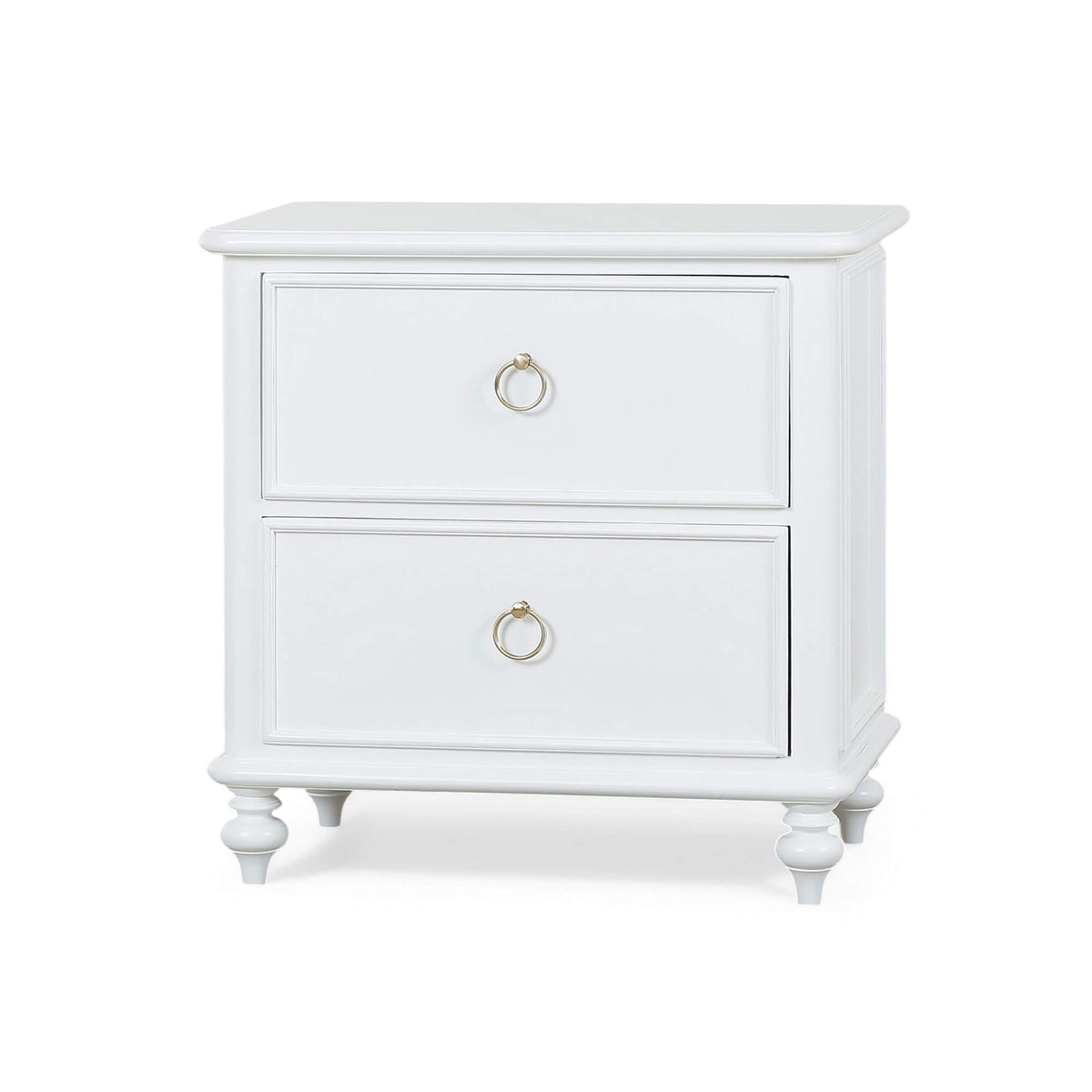 Savannah 2 Drawer Bedside Table in Architectural White