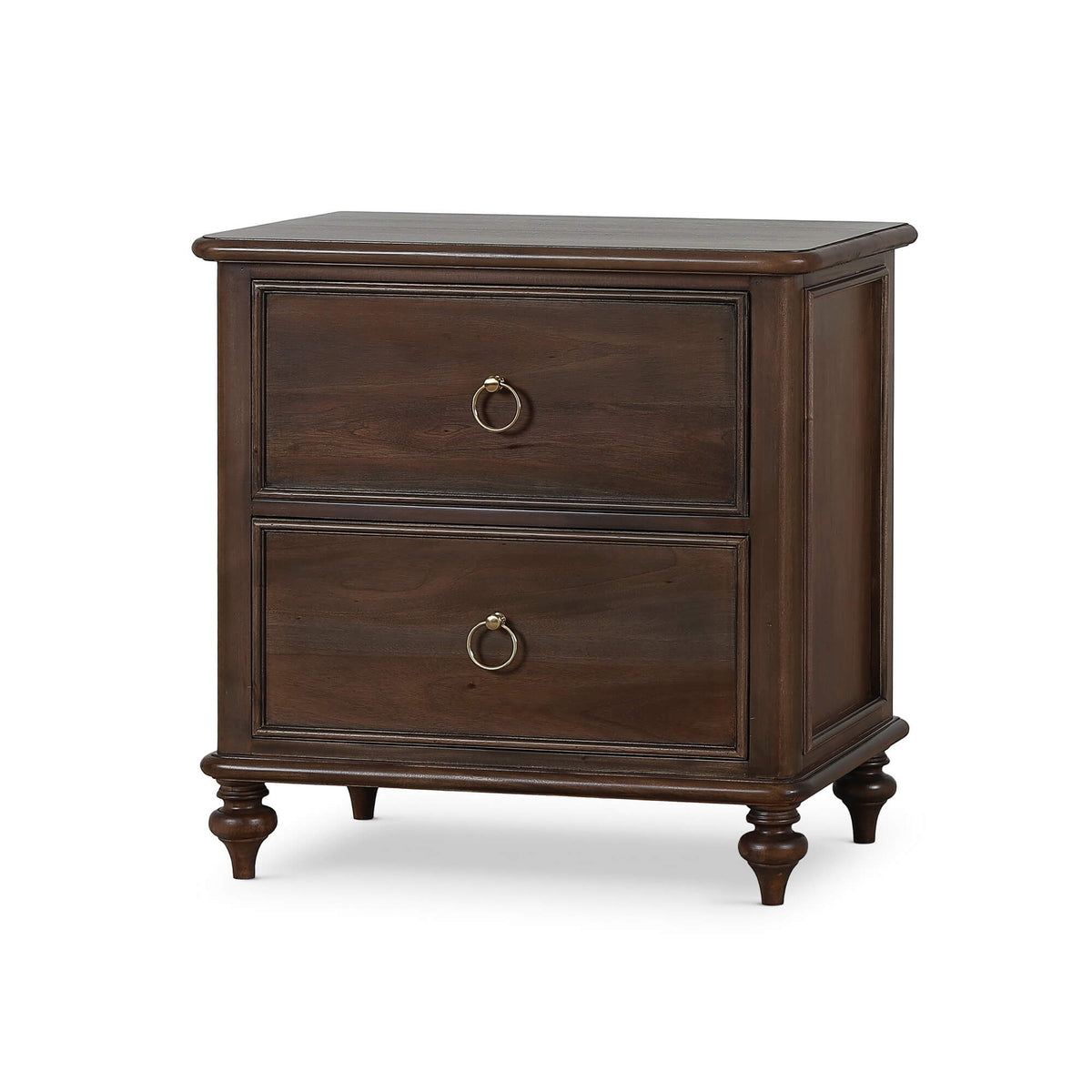 Savannah 2 Drawer Bedside Table in Walnut