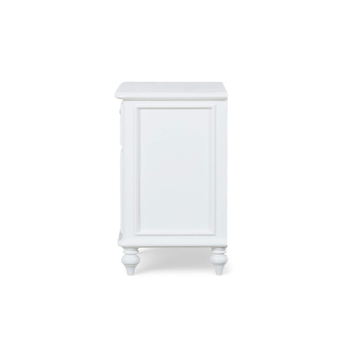 Savannah Bedside Table w/ Open Shelf in Architectural White