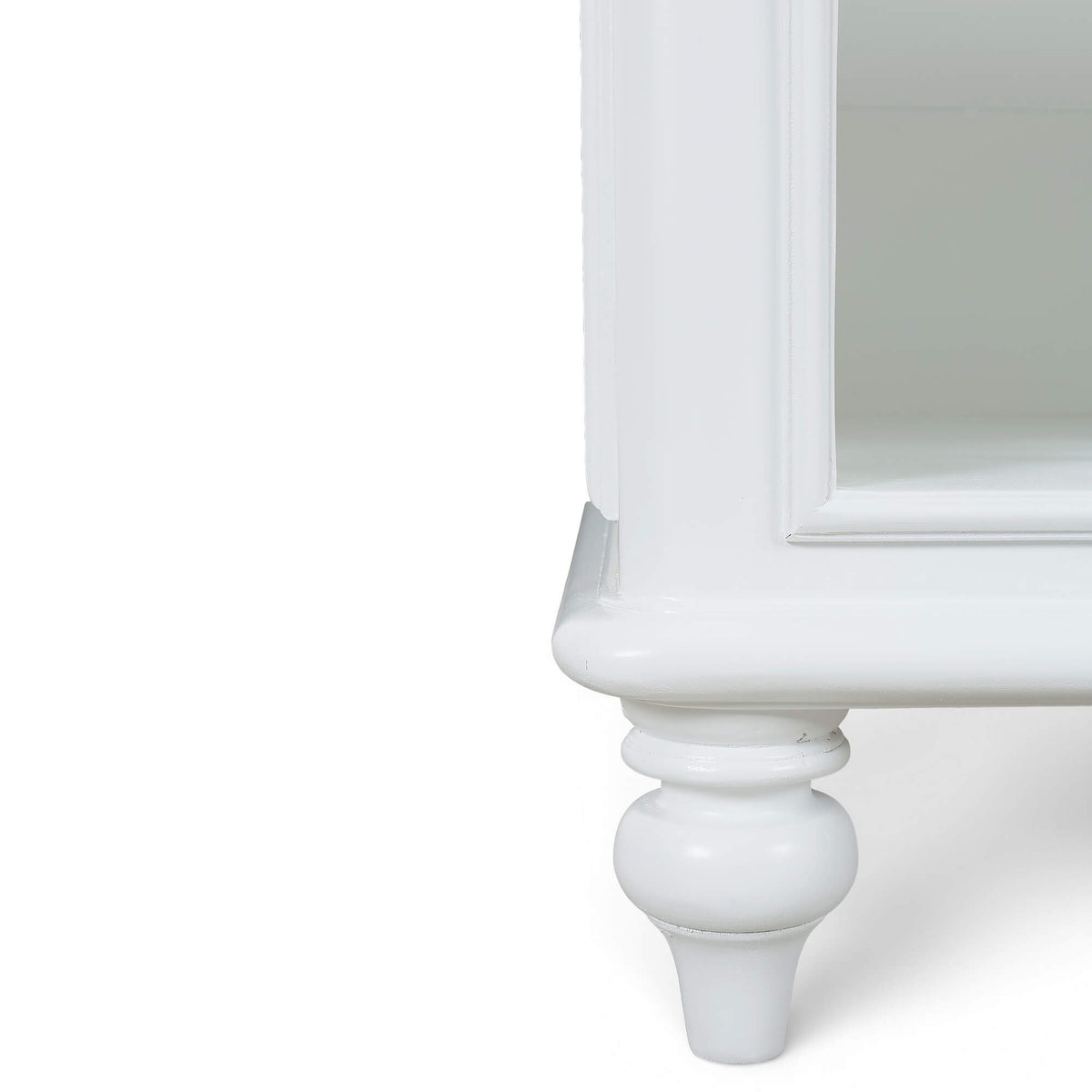 Savannah Bedside Table w/ Open Shelf in Architectural White