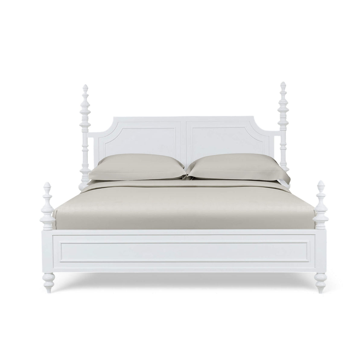 Savannah Bed King in True White (* adjustable posters)