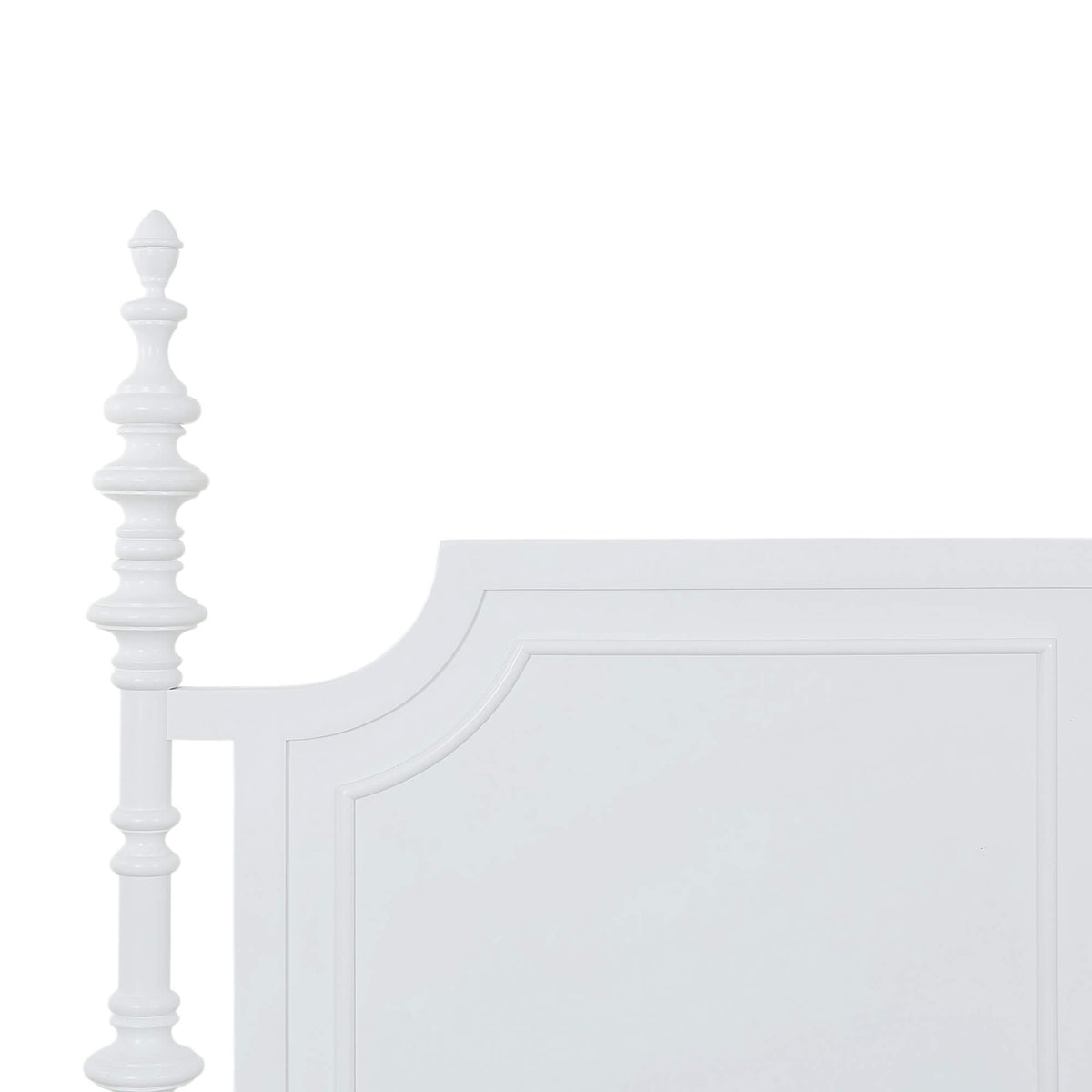 Savannah Bed King in True White (* adjustable posters)
