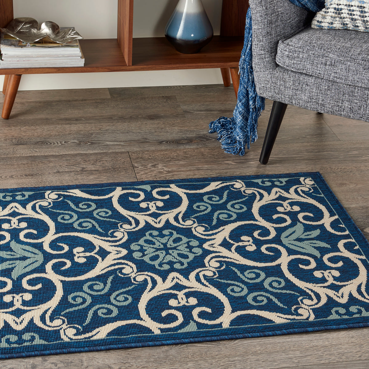 Caribbean CRB02 Navy Rug