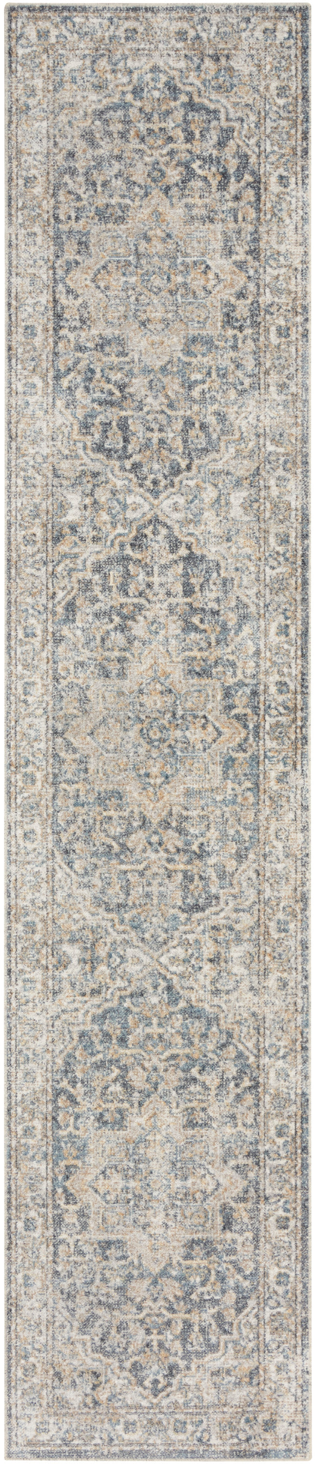 Astra Machine Washable ASW12 Grey Blue Rug
