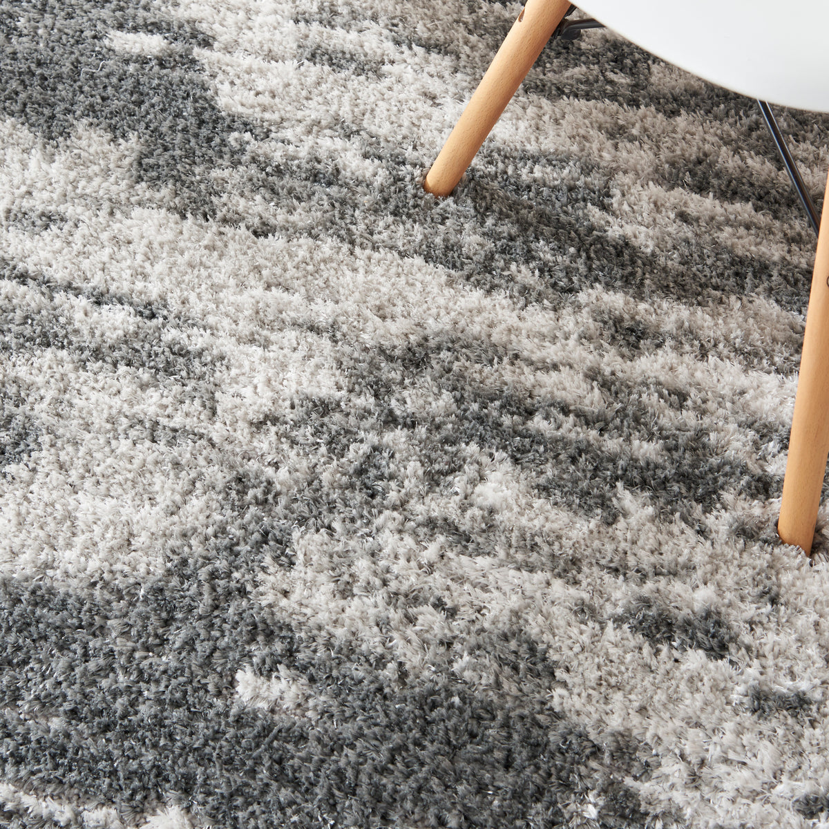 Dreamy Shag DRS02 Charcoal Ivory Rug