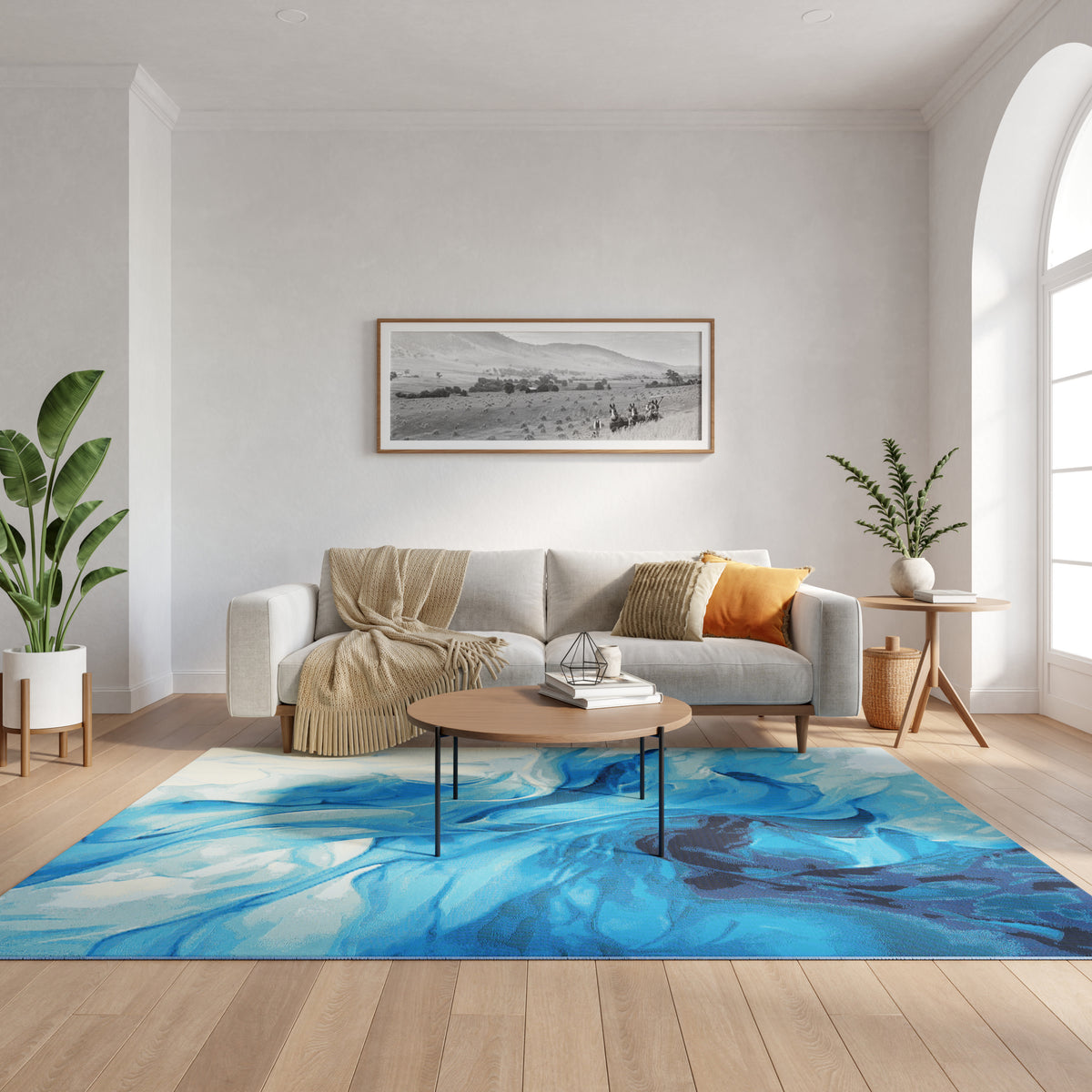 Color Splash CSP09 Blue Ivory Rug