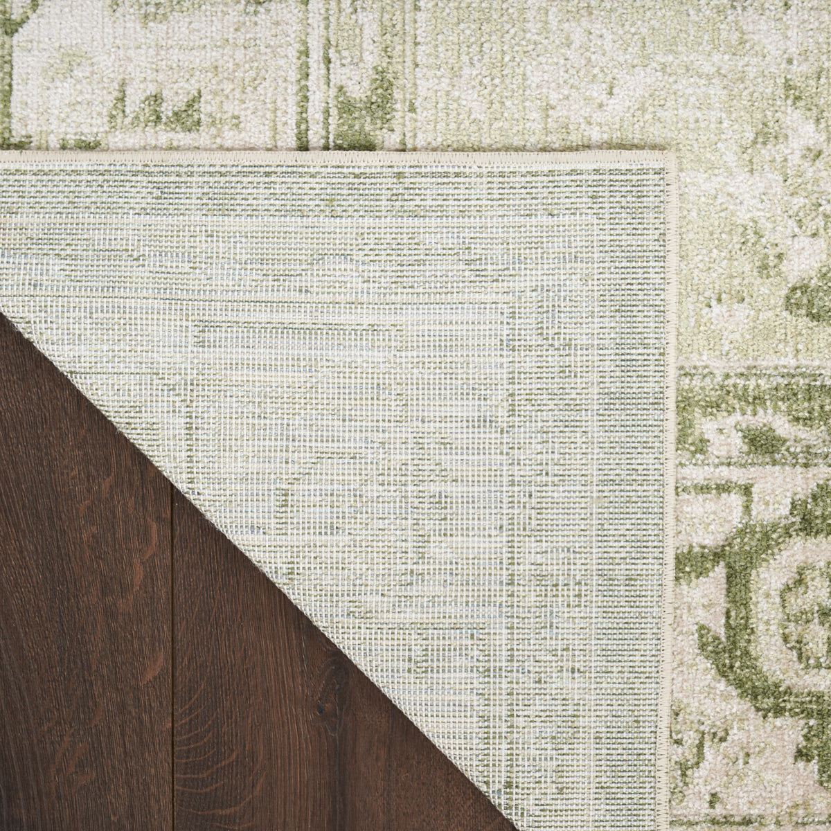 Astra Machine Washable ASW11 Ivory Green Rug
