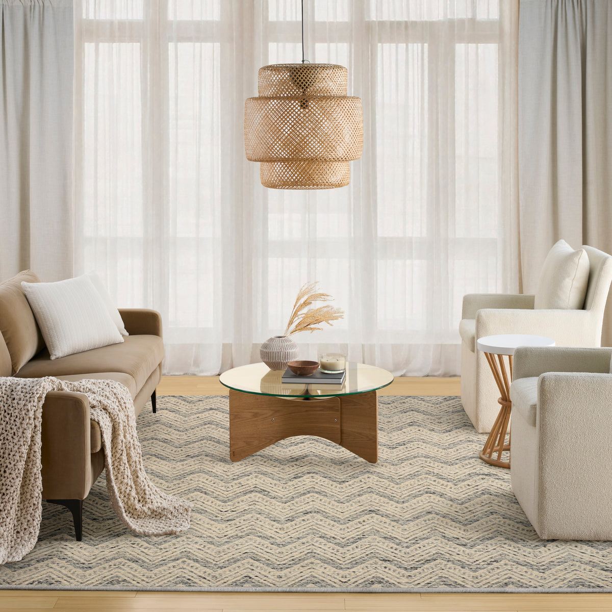 Pure Purl PUU01 Denim Ivory Rug