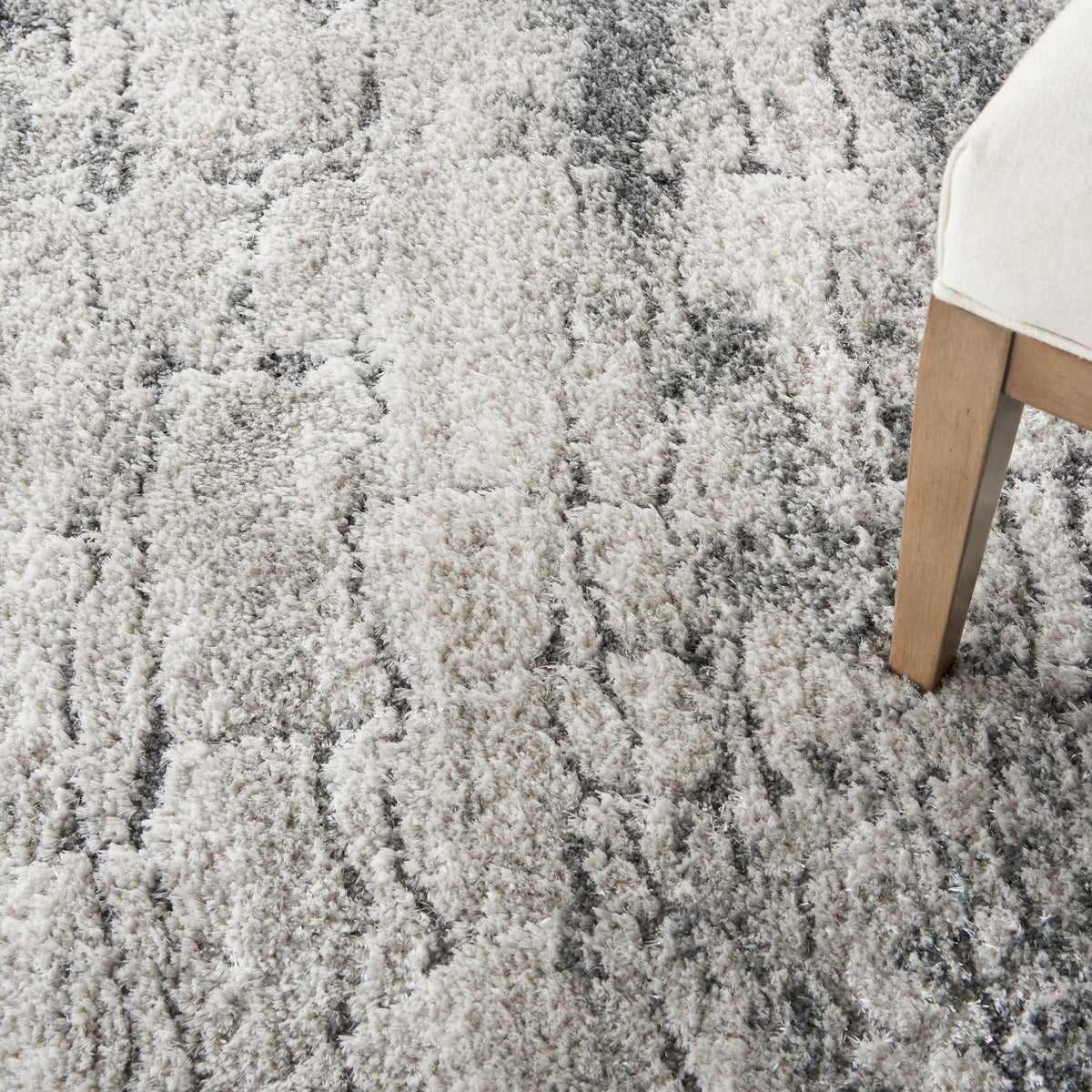 Dreamy Shag DRS01 Ivory Charcoal Rug