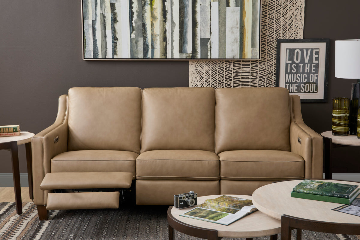 Finley Leather Power Inclining Sofa