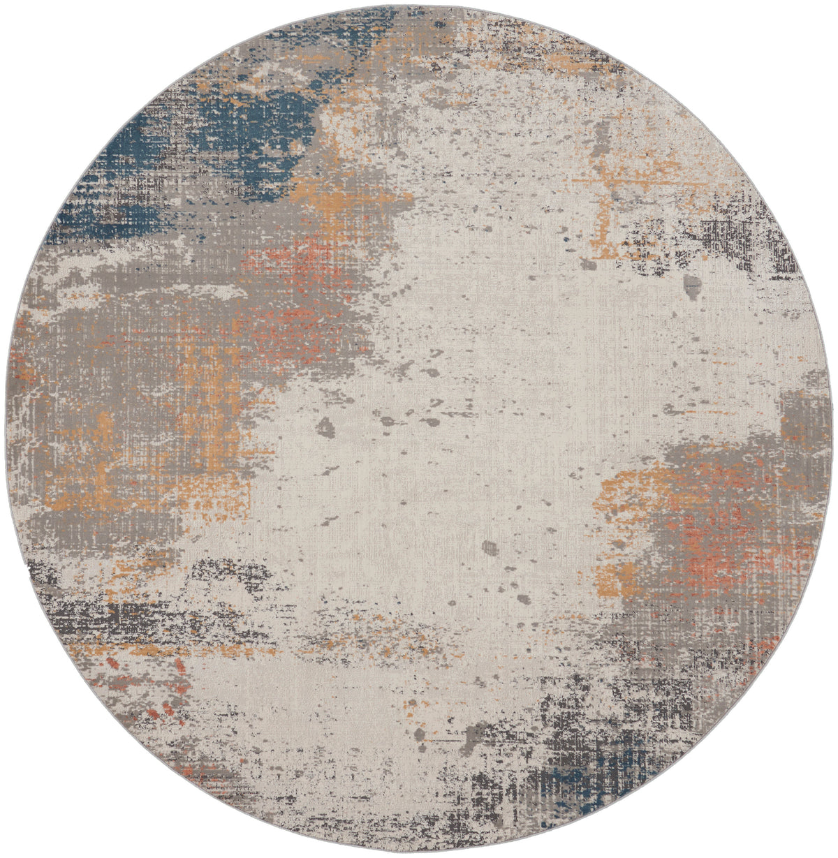 Rustic Textures RUS13 Grey Blue Rug