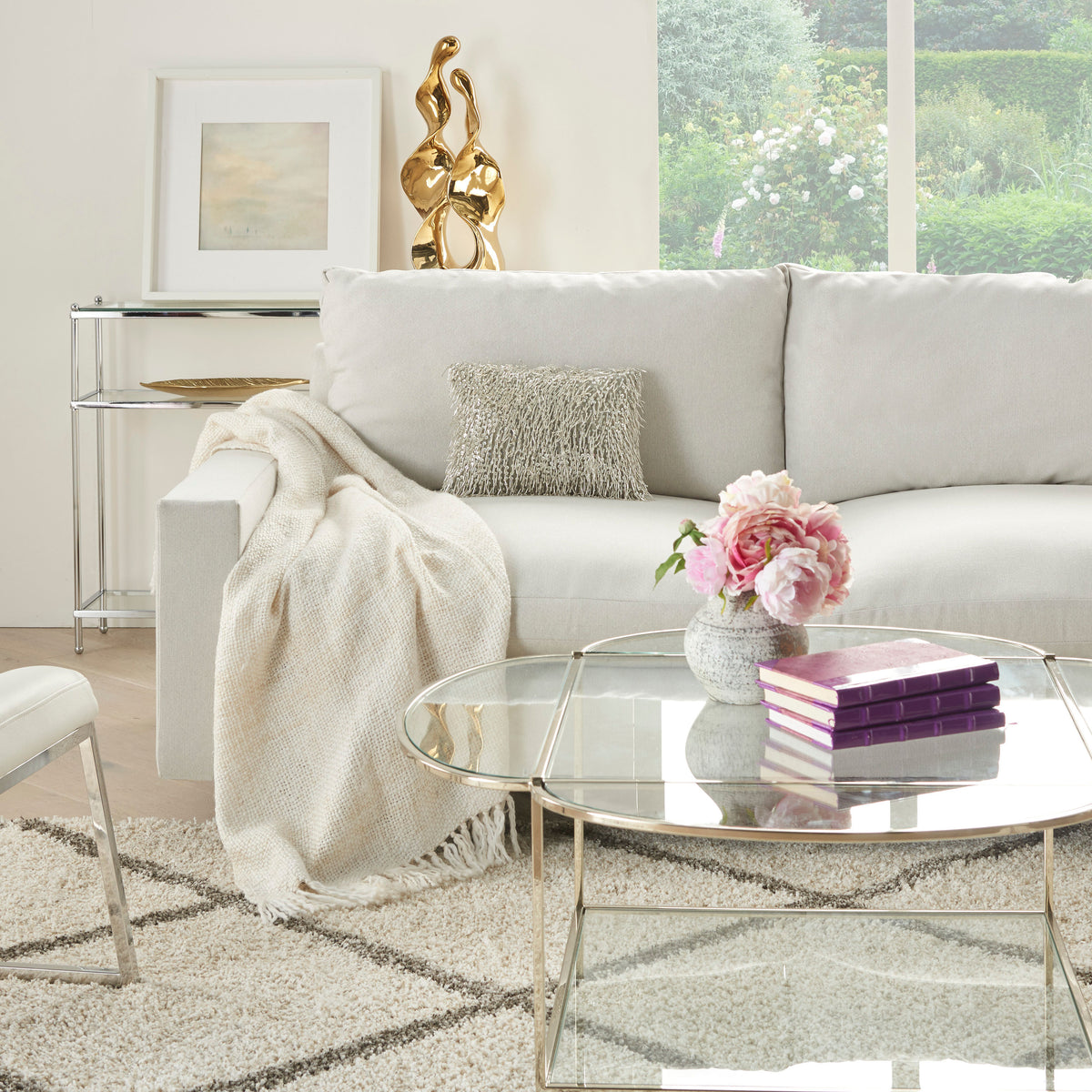 Sofia Z0727 Silver 10" x 14" Throw Pillows