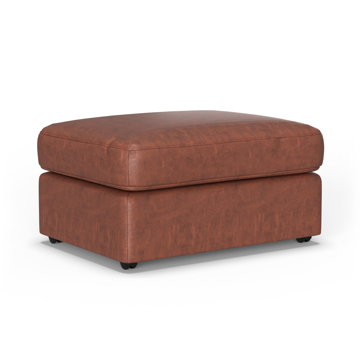 Vail Leather Ottoman