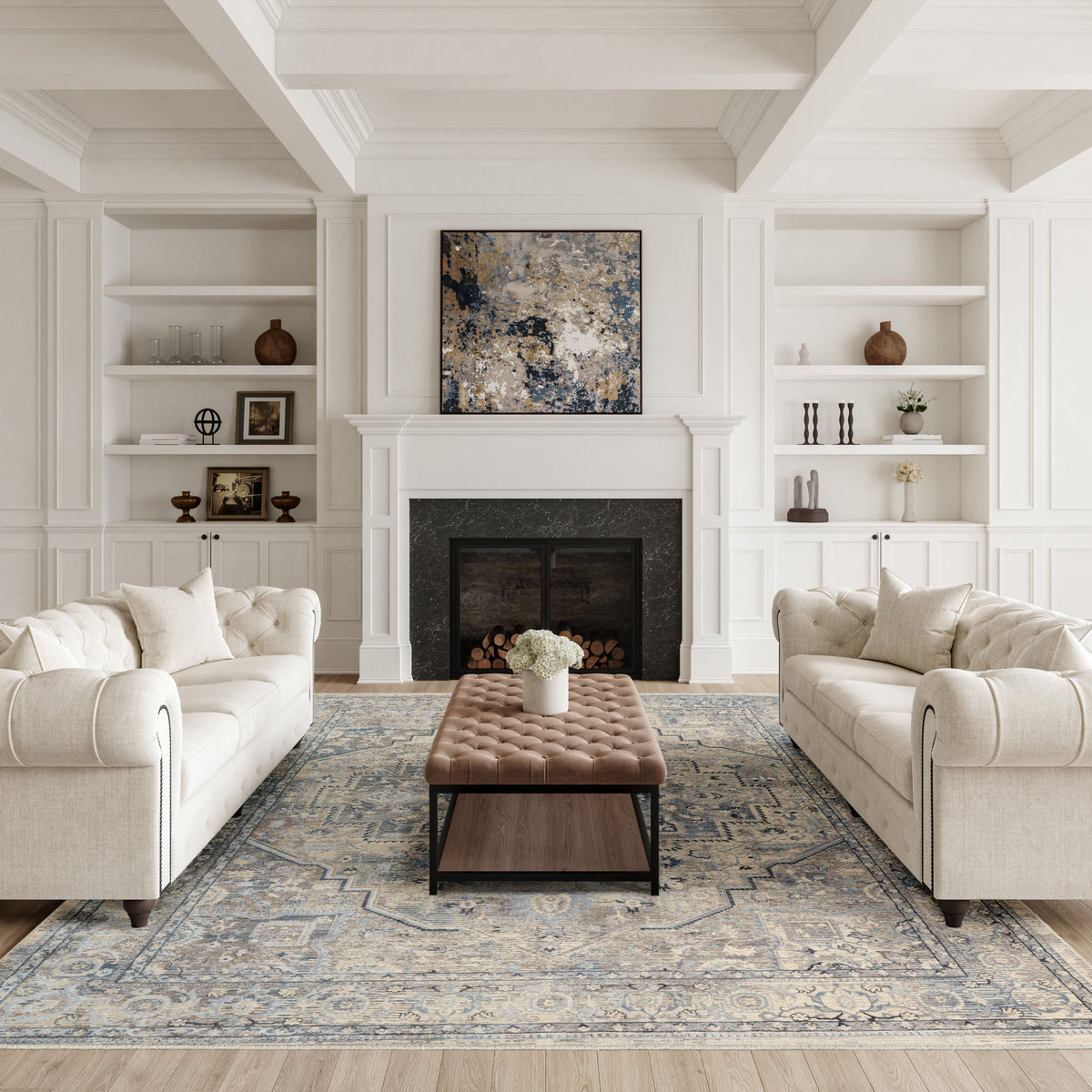 Sultana SLL06 Ivory Blue Rug
