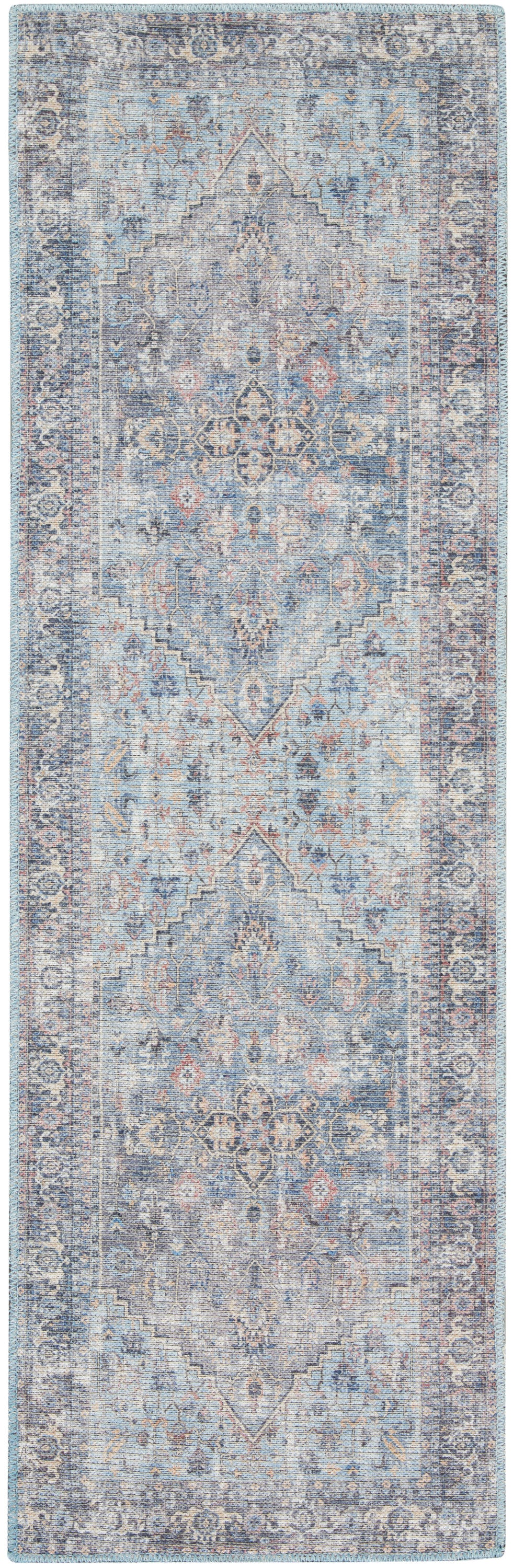 New Concept Washables SR104 Light Grey Blue Rug