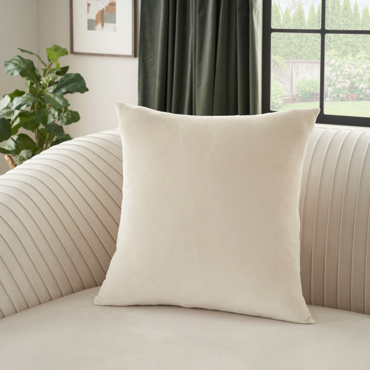 Sofia ZH103 Beige 20" x 20" Throw Pillows
