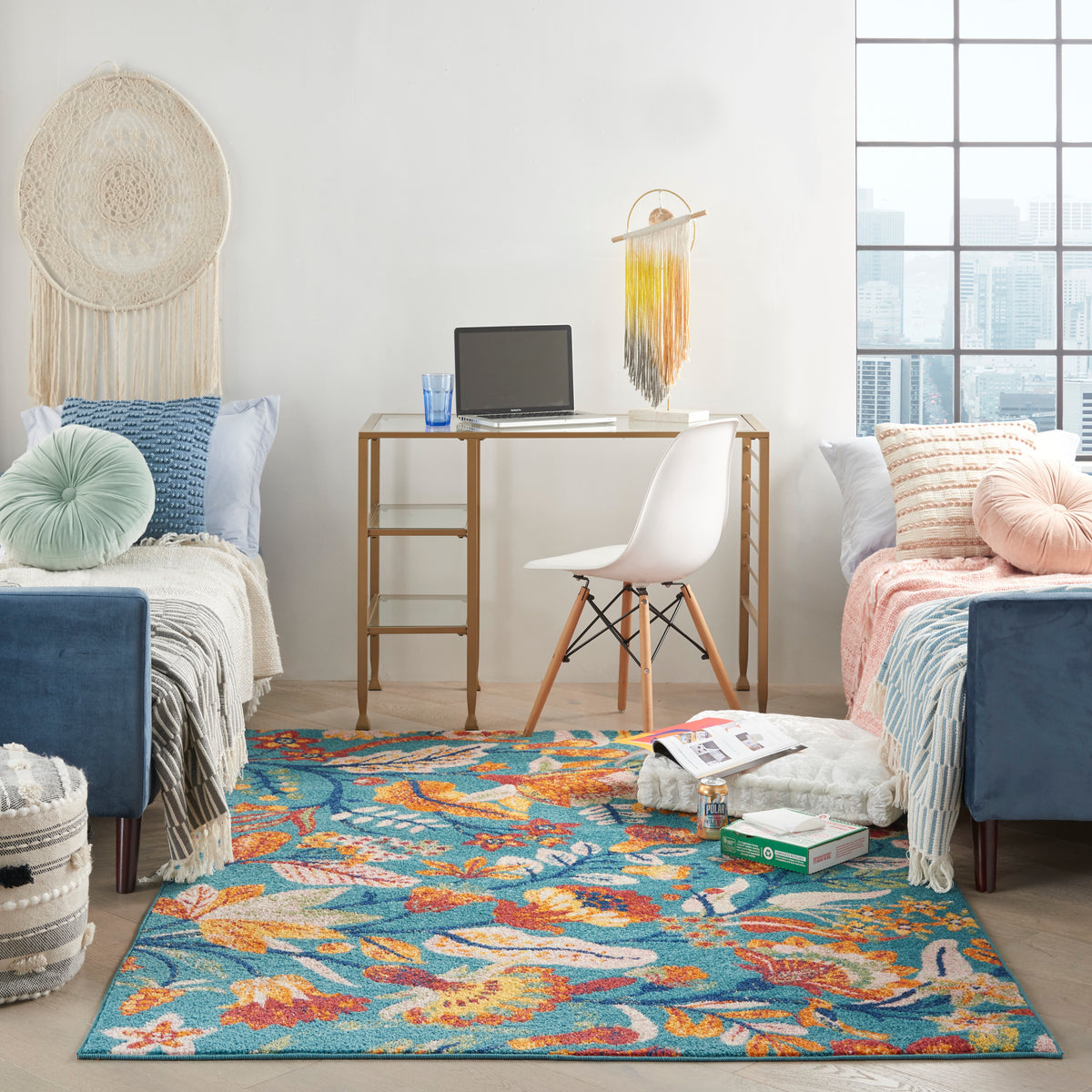 Allur ALR09 Turquoise Multicolor Rug