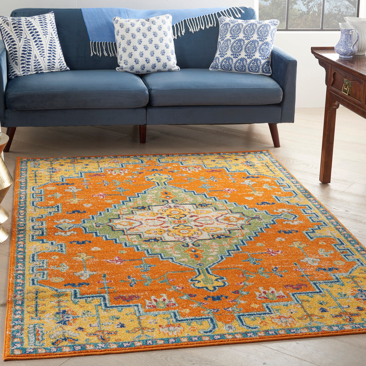 Allur ALR01 Orange Multicolor Rug