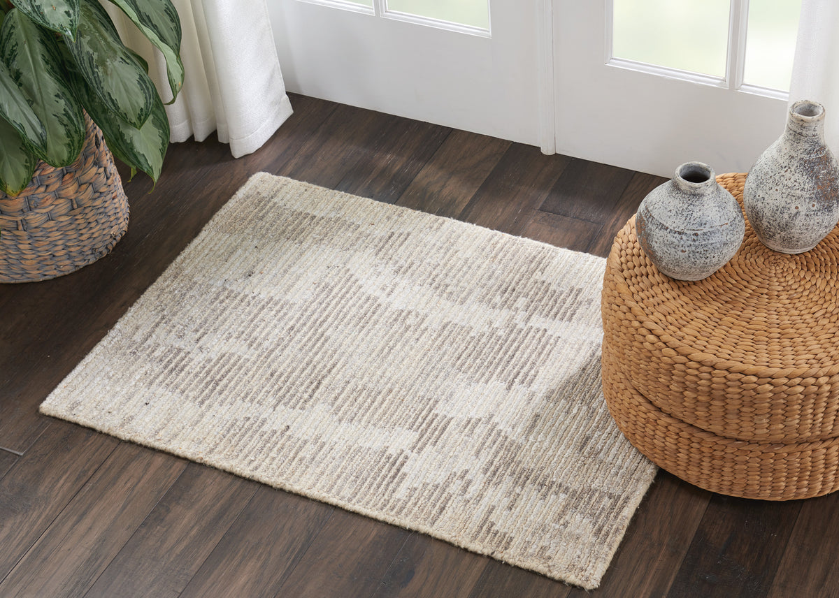 Ellora ELL01 Ivory Grey Rug