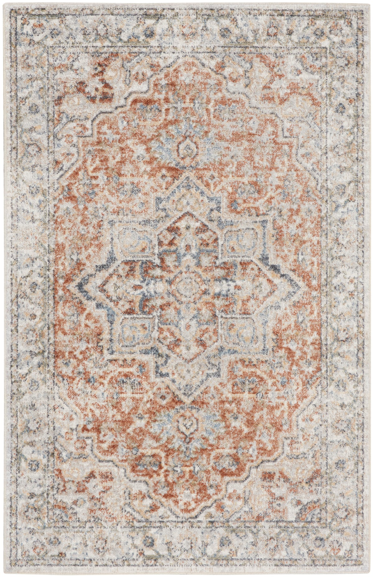 Astra Machine Washable ASW12 Gold Multicolor Rug