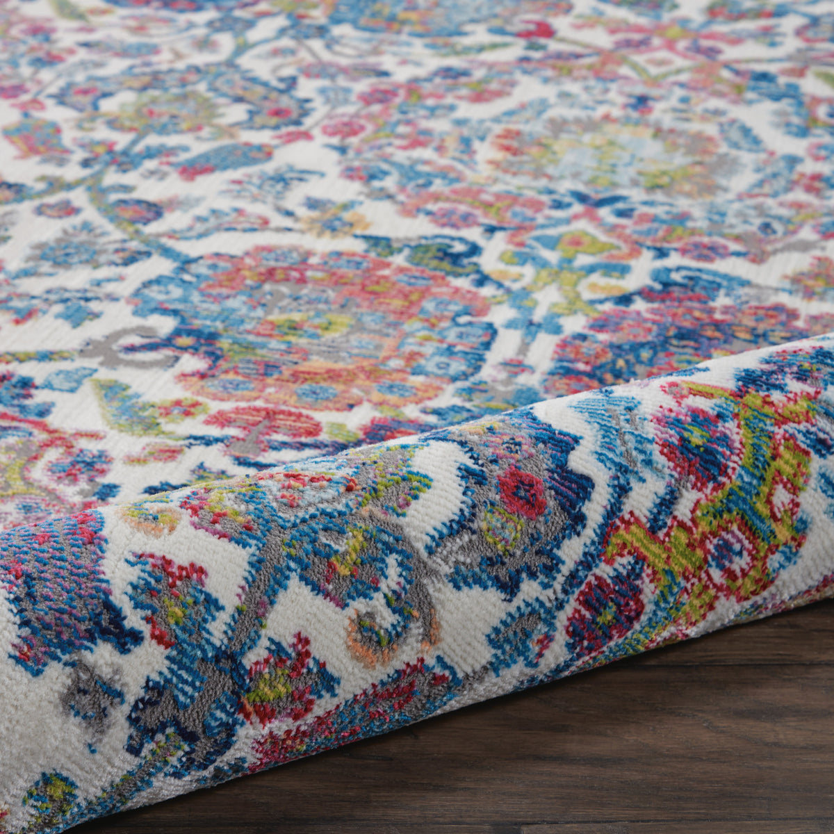 Ankara Global ANR06 Ivory Blue Rug