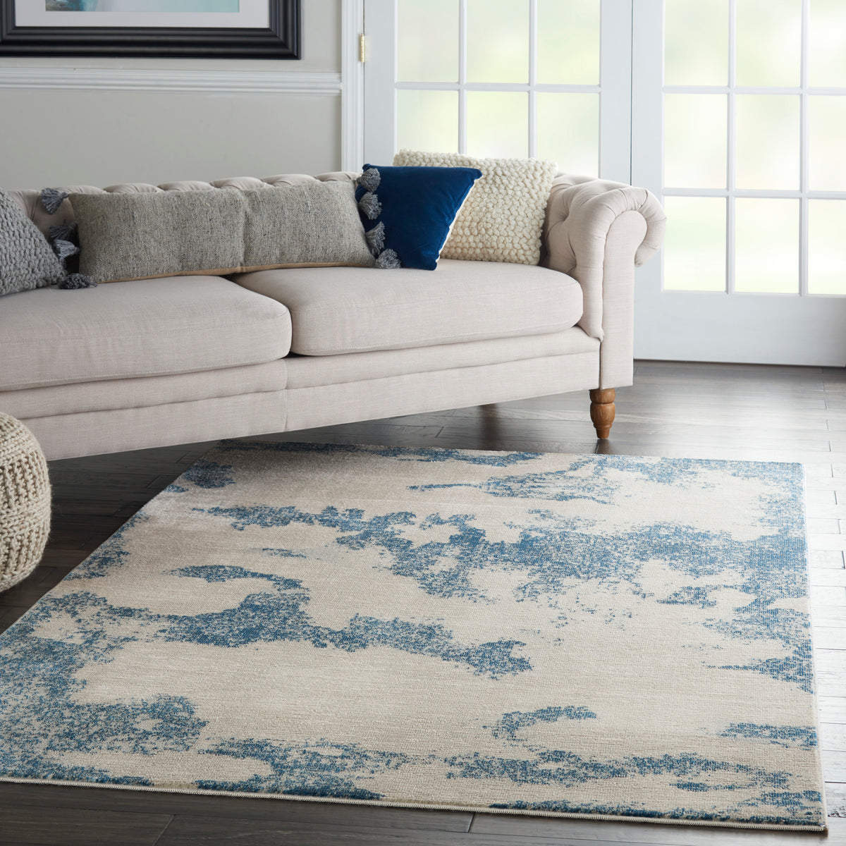 Etchings ETC03 Ivory/Light Blue Rug