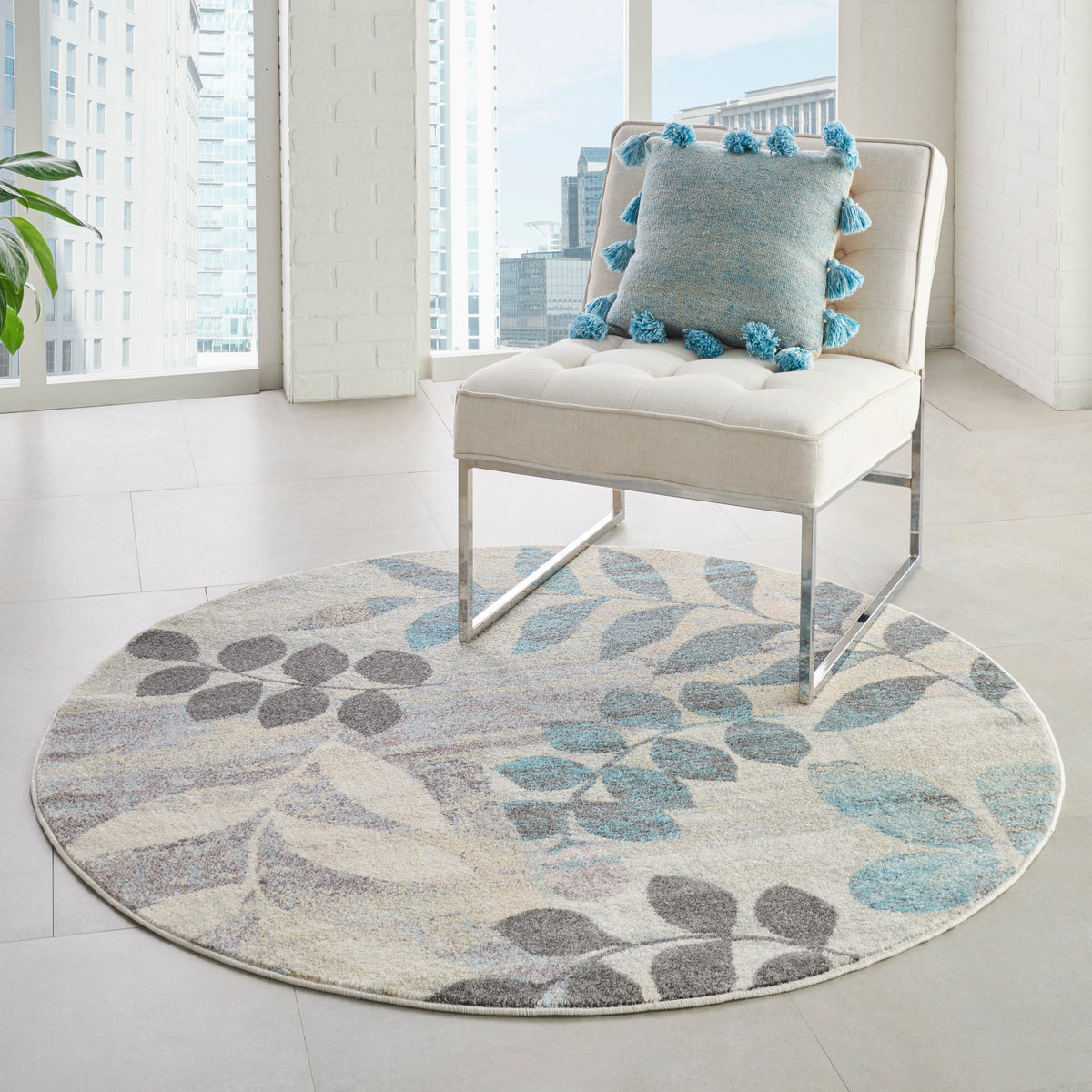 Tranquil TRA01 Ivory Light Blue Rug