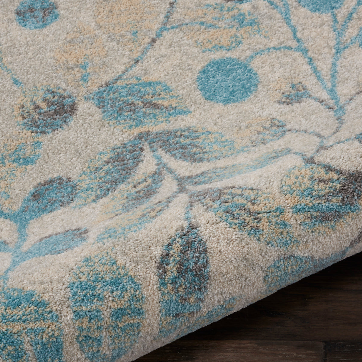 Tranquil TRA03 Ivory Turquoise Rug