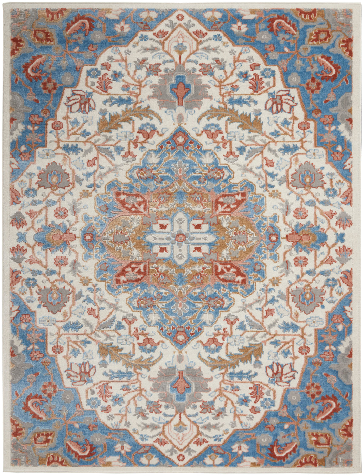 Elation ETN09 Ivory Blue Rug