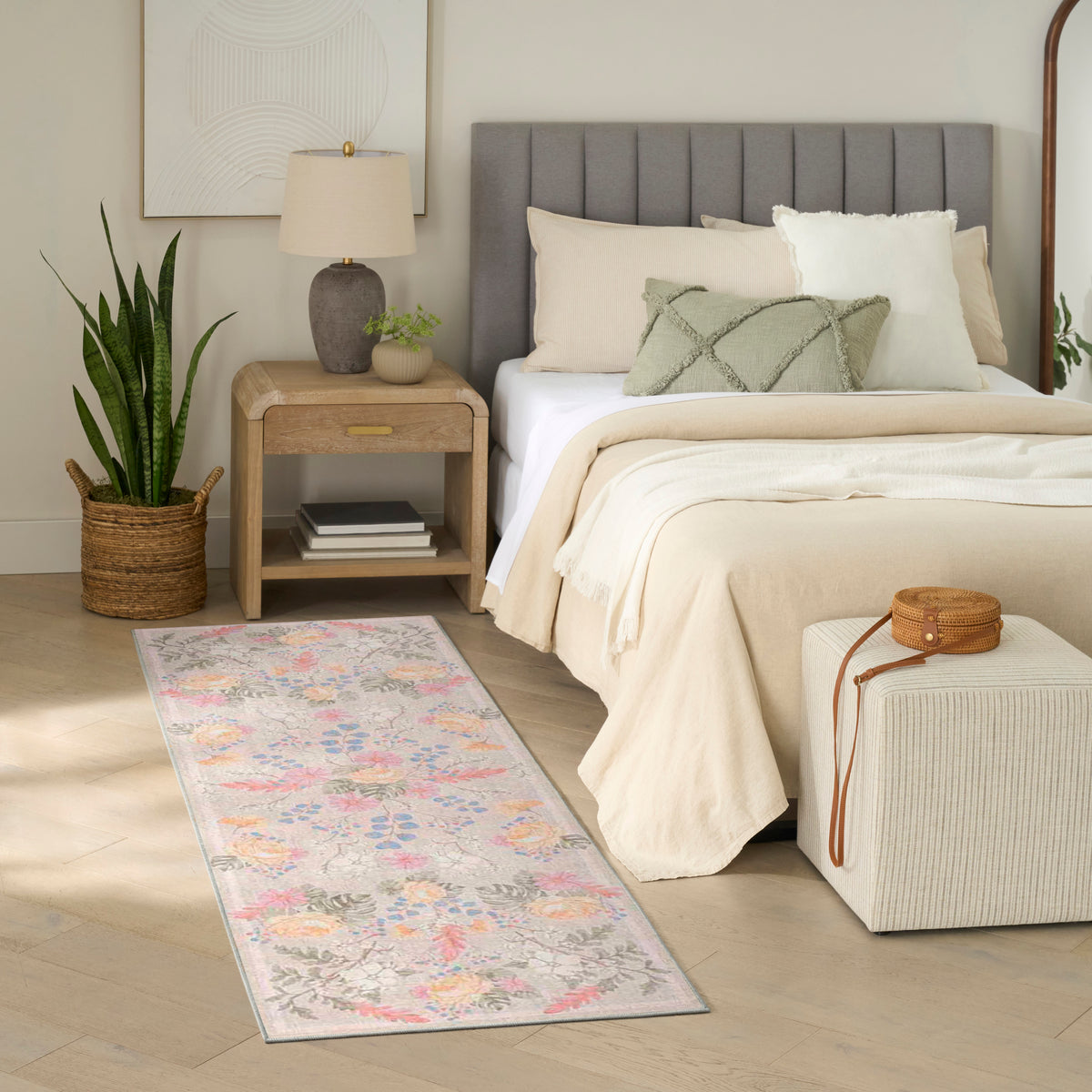 Botanical Washables BOT02 Beige Multicolor Rug