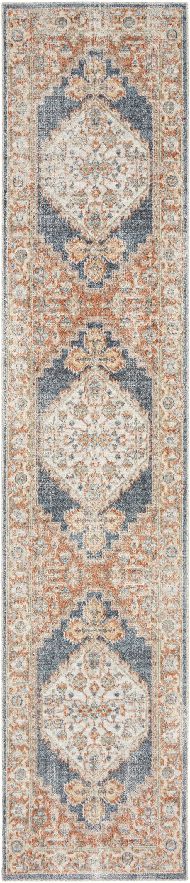 Astra Machine Washable ASW11 Denim Multicolor Rug