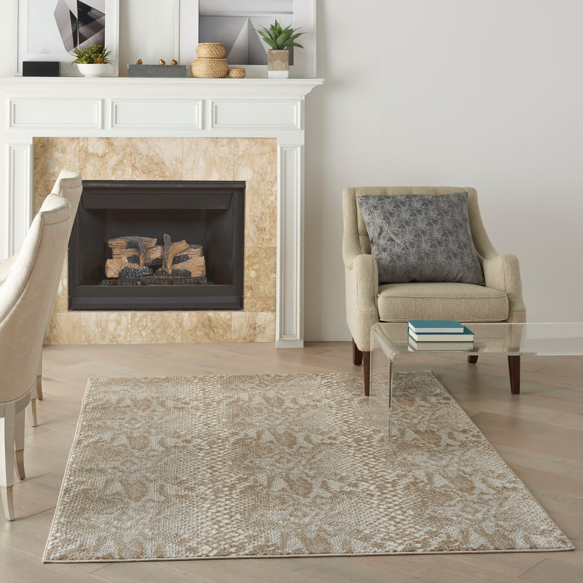 Solace SLA06 Ivory Beige Rug