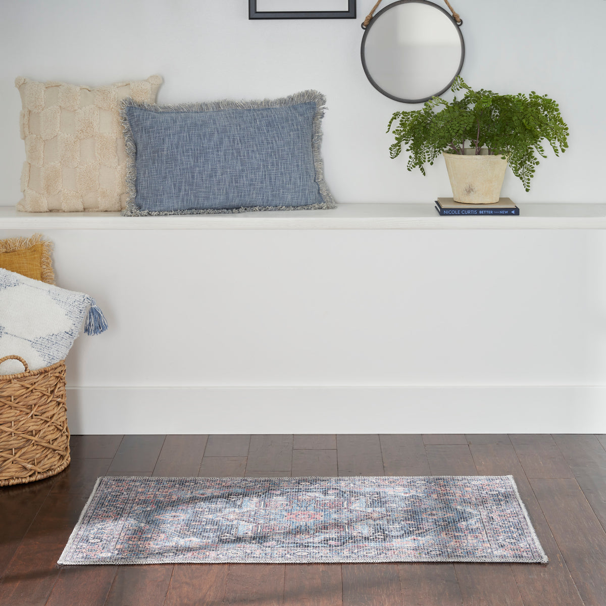New Concept Washables SR101 Light Blue Multicolr Rug