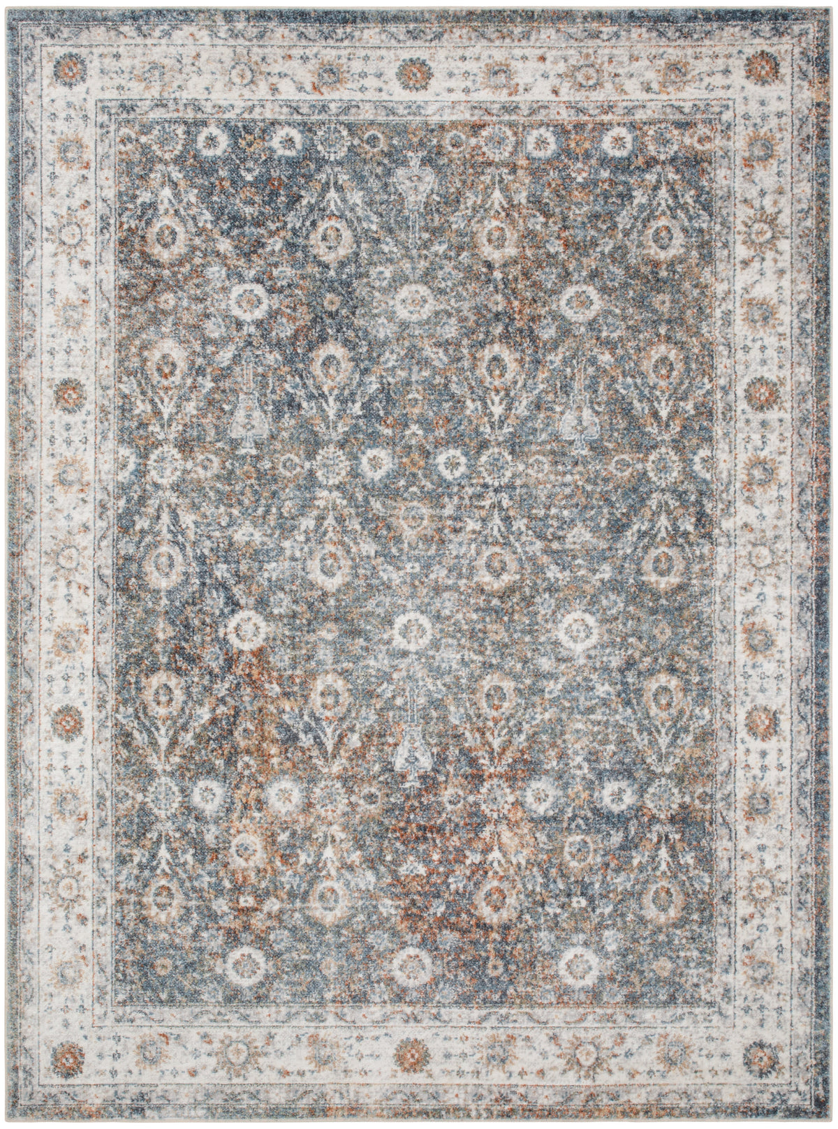 Astra Machine Washable ASW16 Ivory Multicolor Rug