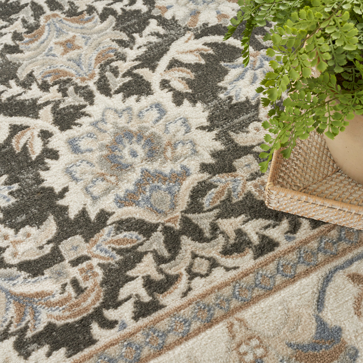 Serenity Home SRH02 Ivory Grey Blue Rug