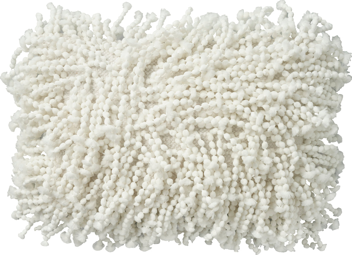 Shag DC105 White 14" x 20" Throw Pillows