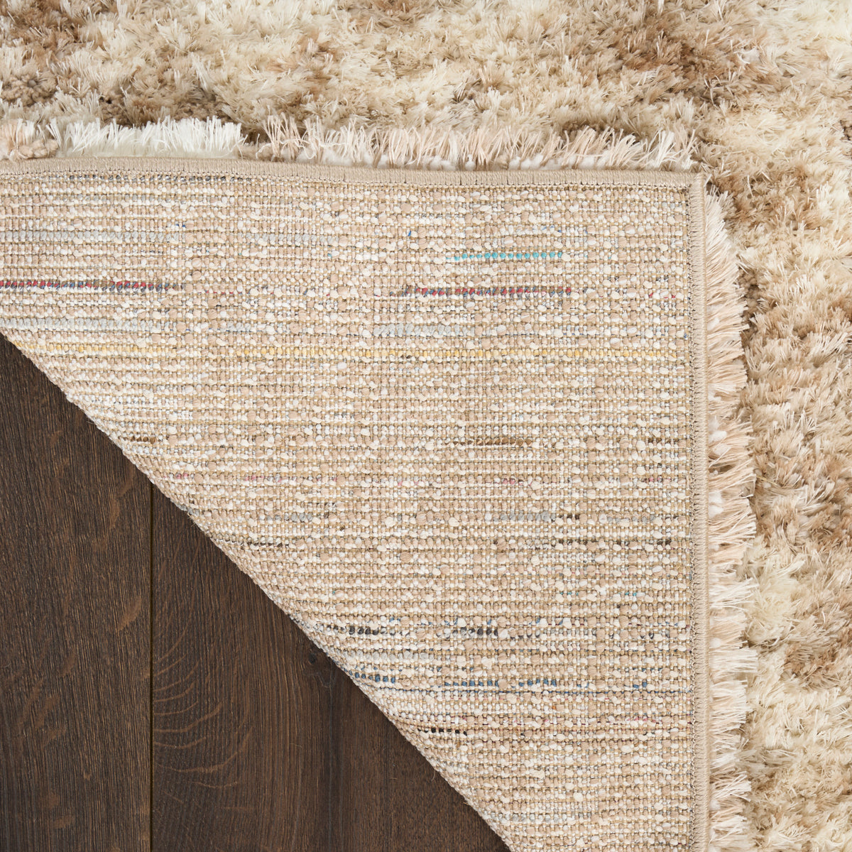 Dreamy Shag DRS10 Ivory Dark Beige Rug