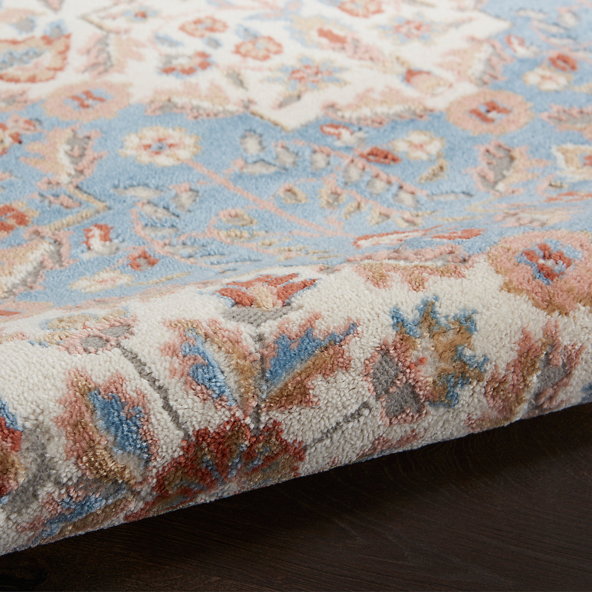 Elation ETN08 Ivory Blue Rug