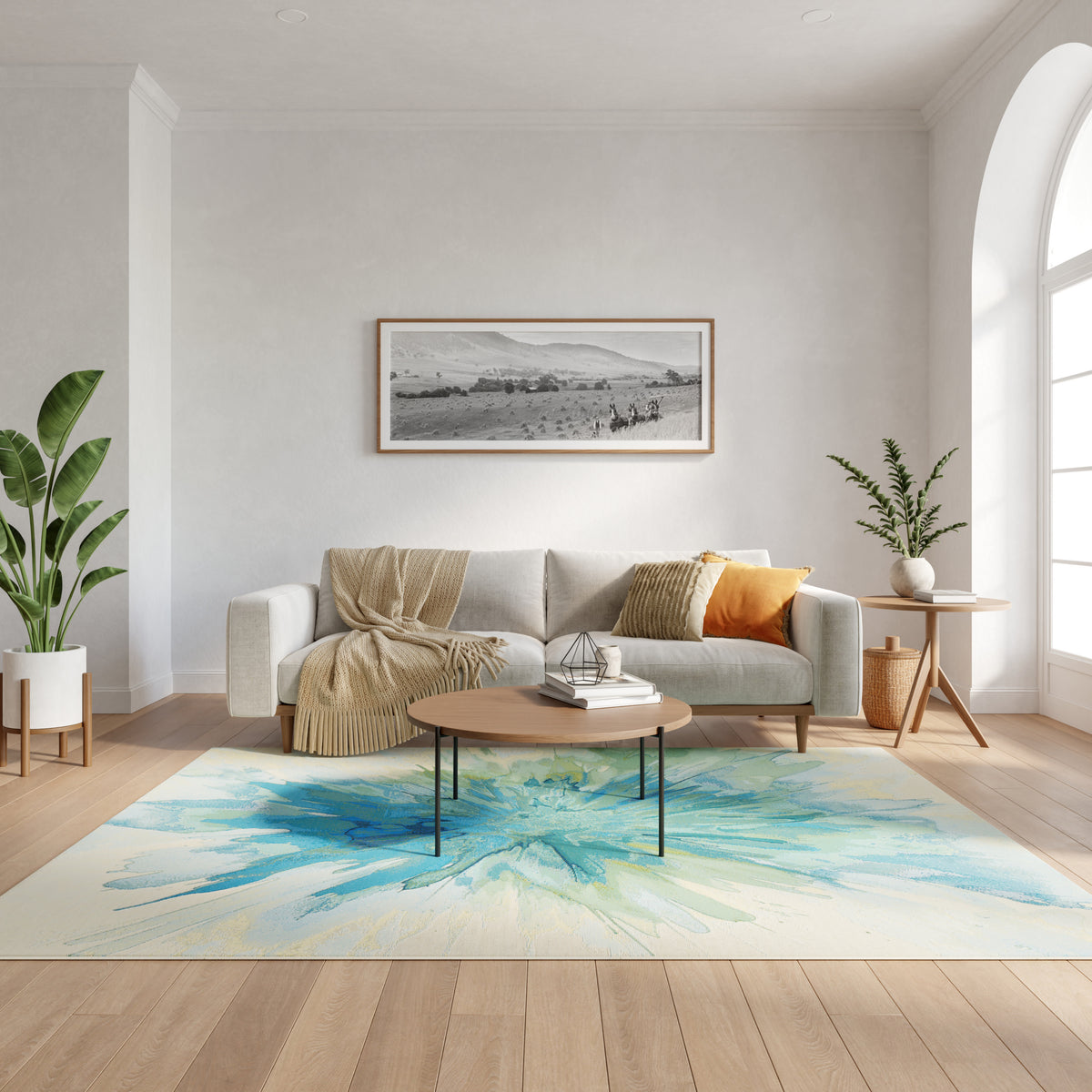 Color Splash CSP04 Ivory Blue Rug