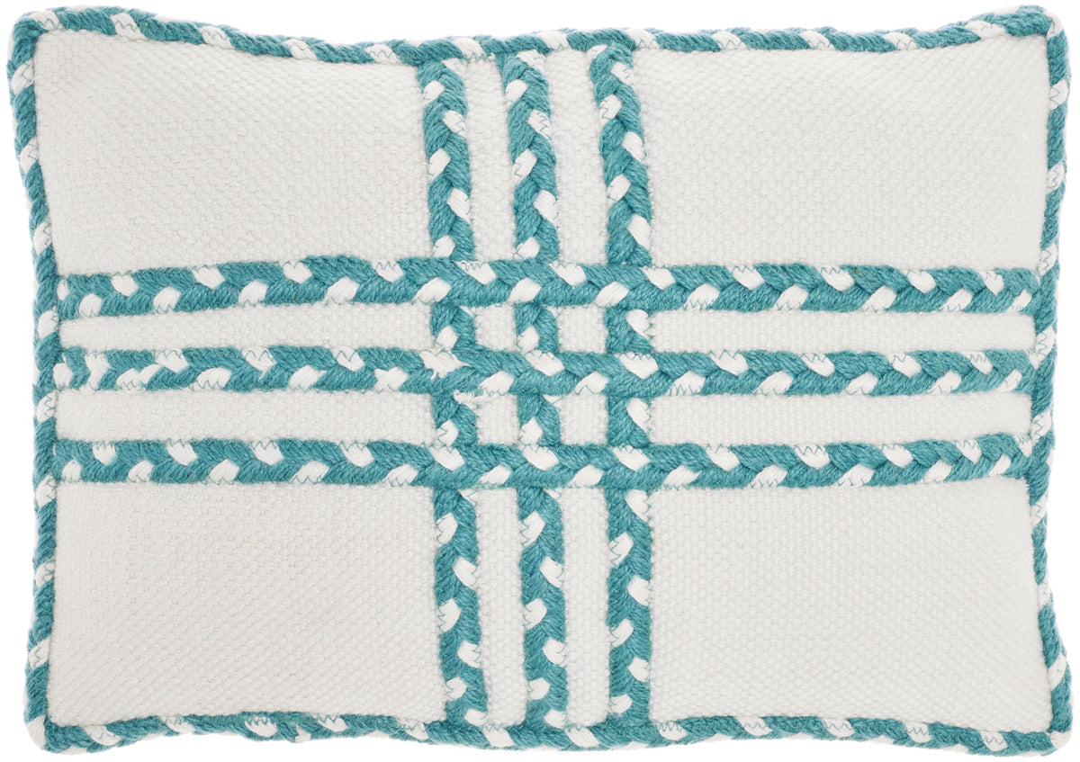 Outdoor Pillows VJ111 Turquoise 14" x20" Throw Pillows