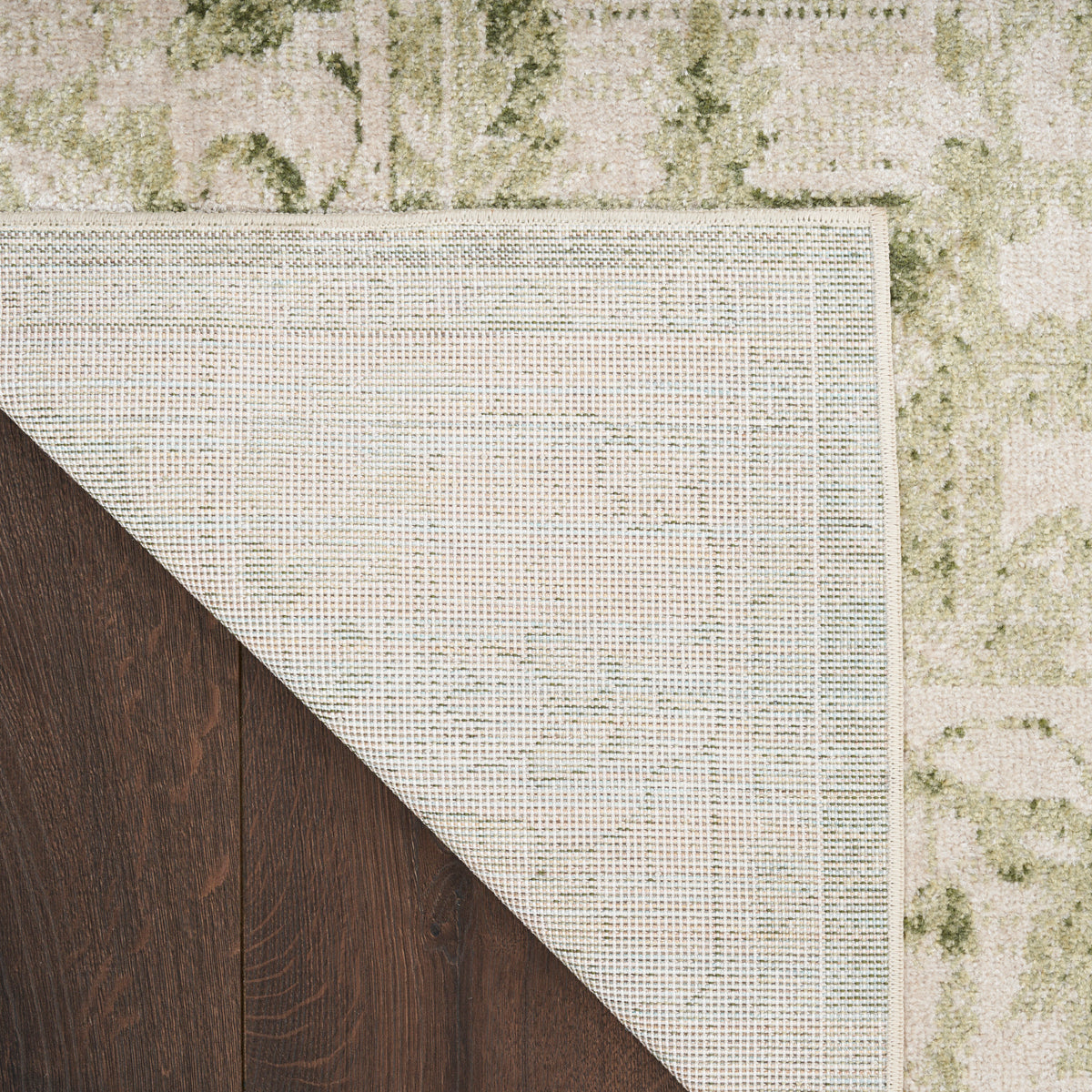 Astra Machine Washable ASW12 Ivory Green Rug