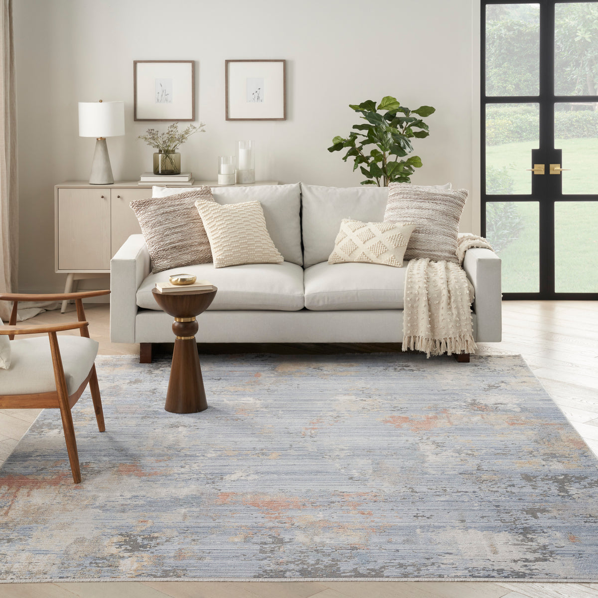 Abstract Hues ABH01 Grey Blue Rug