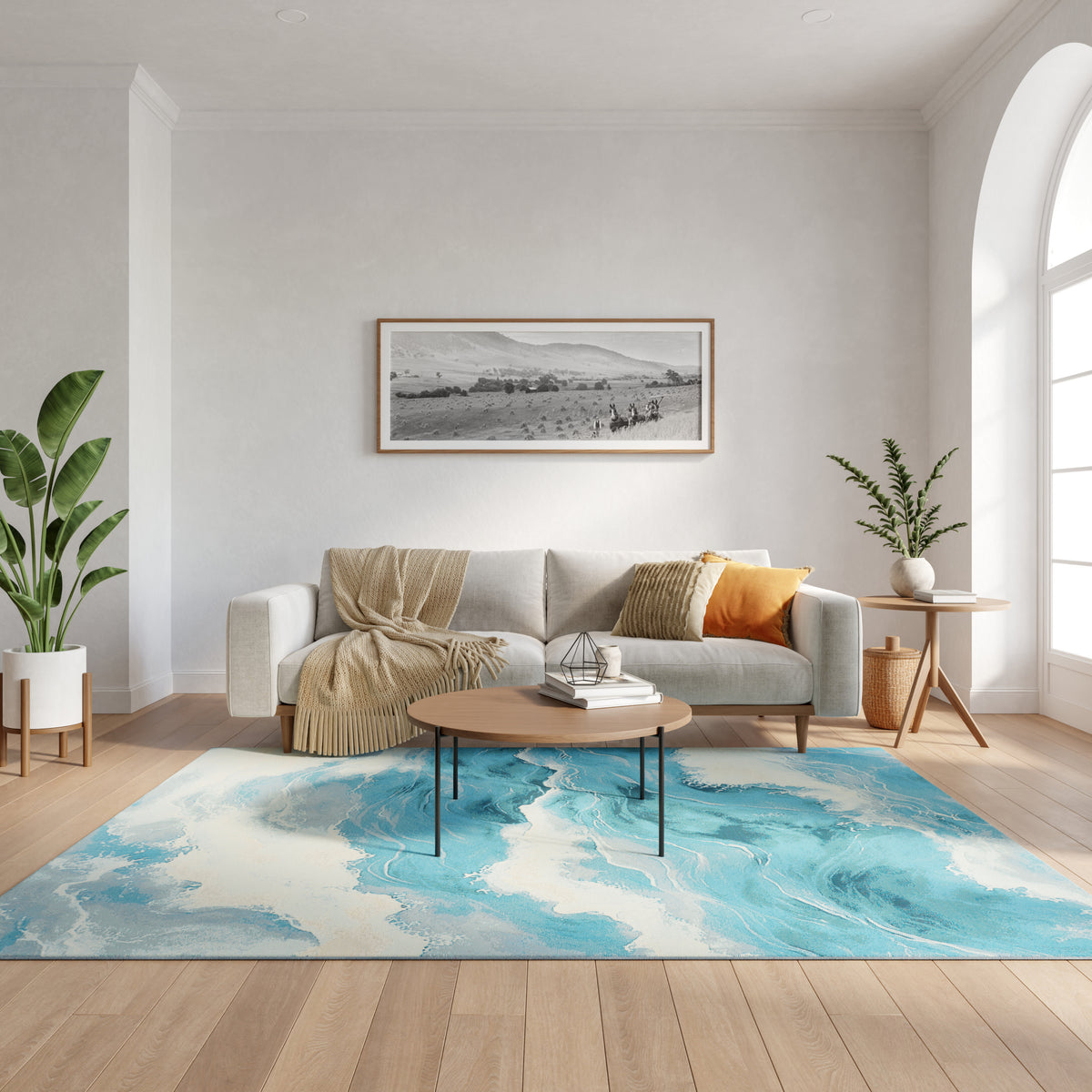 Color Splash CSP05 Ivory Blue Rug