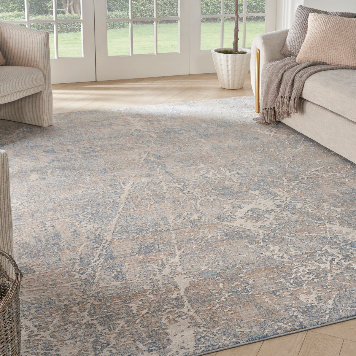 Exhale EXL02 Beige Blue Rug