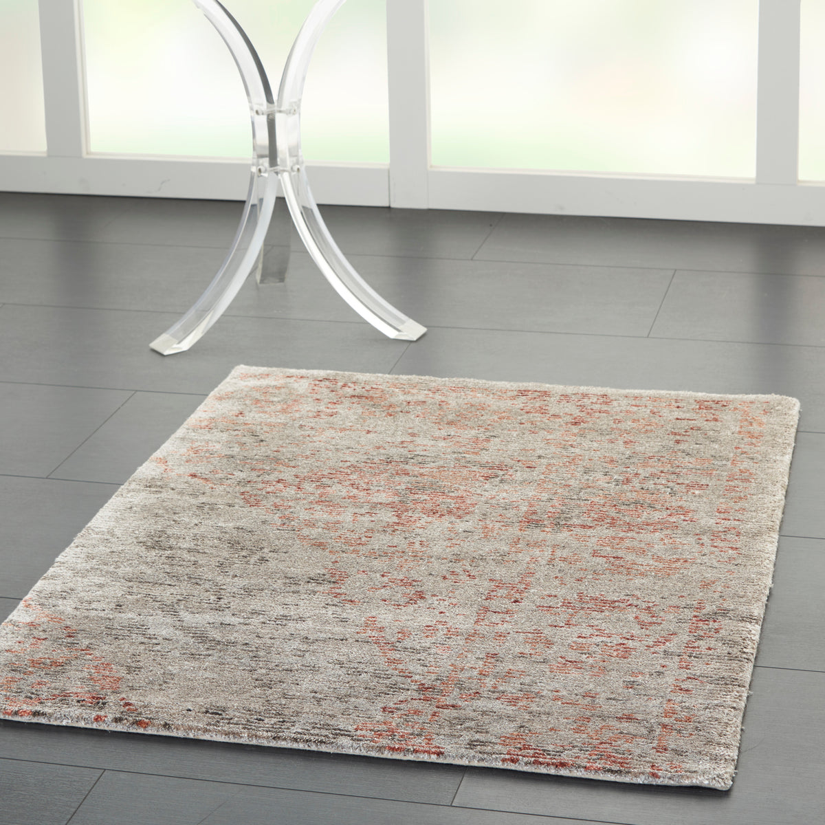 Lucent LCN07 Silver Red Rug