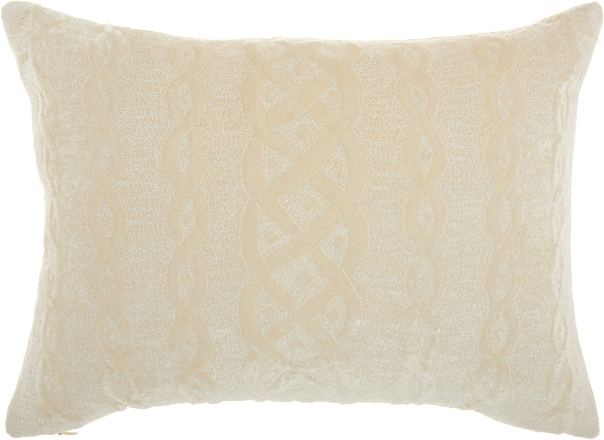 Lifestyle HR020 Ivory 14" x 20" Throw Pillows